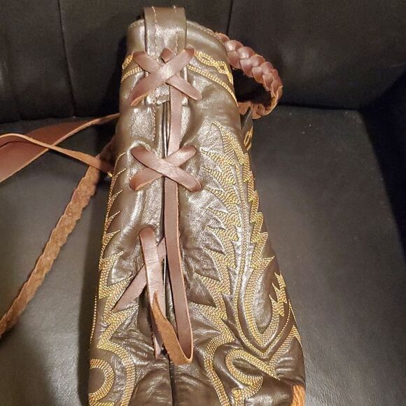 DORCAS BAGS MADE IN TX Upcycled Cowboy Boot Purse Handbag - Picture 3 of 8